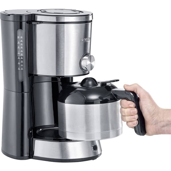 Severin KA 4845 TYPE SWITCH Kaffebryggare Rostfritt stål, Svart Kapacitet Koppar=8 Isolerad kanna