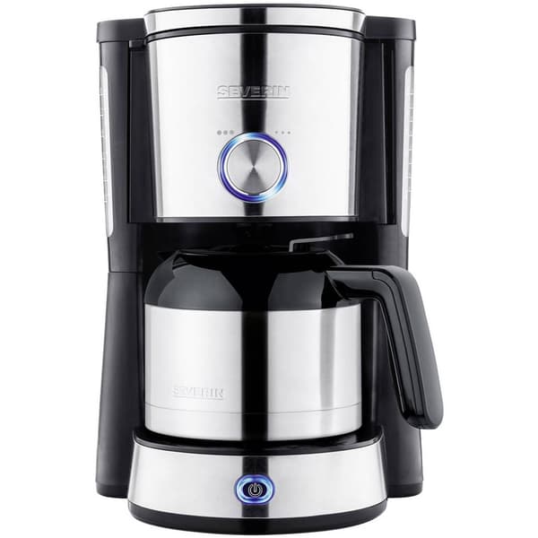 Severin KA 4845 TYPE SWITCH Kaffebryggare Rostfritt stål, Svart Kapacitet Koppar=8 Isolerad kanna