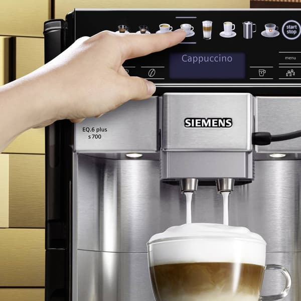Siemens Hausgeräte EQ 6 plus S700 TE657M03DE Kaffebryggare Automatisk Rostfritt stål