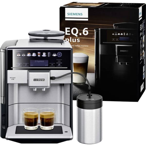 Siemens Hausgeräte EQ 6 plus S700 TE657M03DE Kaffebryggare Automatisk Rostfritt stål