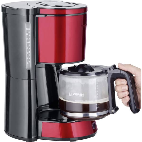 Severin KA 4817 Kaffebryggare Röd (metallic), Svart Kapacitet Koppar=10