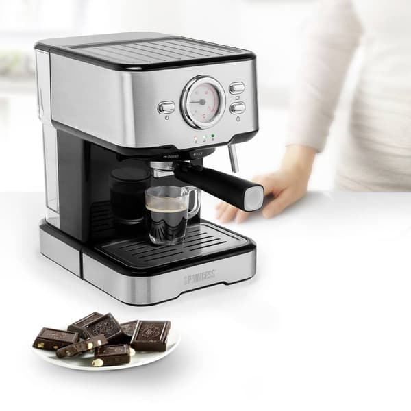 Princess 01.249412.01.001 Kapselmaskin Rostfritt stål, Svart Nespresso