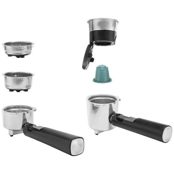 Princess 01.249412.01.001 Kapselmaskin Rostfritt stål, Svart Nespresso