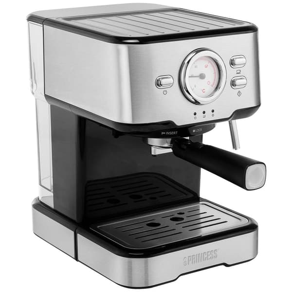 Princess 01.249412.01.001 Kapselmaskin Rostfritt stål, Svart Nespresso