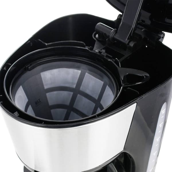 EMERIO CME-122933 Kaffebryggare Svart, Silver Kapacitet Koppar=12 Glaskanna, Varmhållningsfunktion