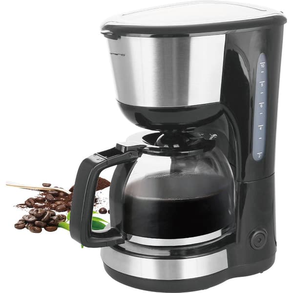 EMERIO CME-122933 Kaffebryggare Svart, Silver Kapacitet Koppar=12 Glaskanna, Varmhållningsfunktion