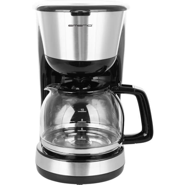 EMERIO CME-122933 Kaffebryggare Svart, Silver Kapacitet Koppar=12 Glaskanna, Varmhållningsfunktion