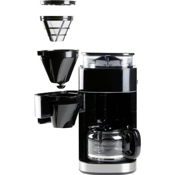 DOMO Grind & Brew DO721K Kaffebryggare Automatisk Svart, Rostfritt stål