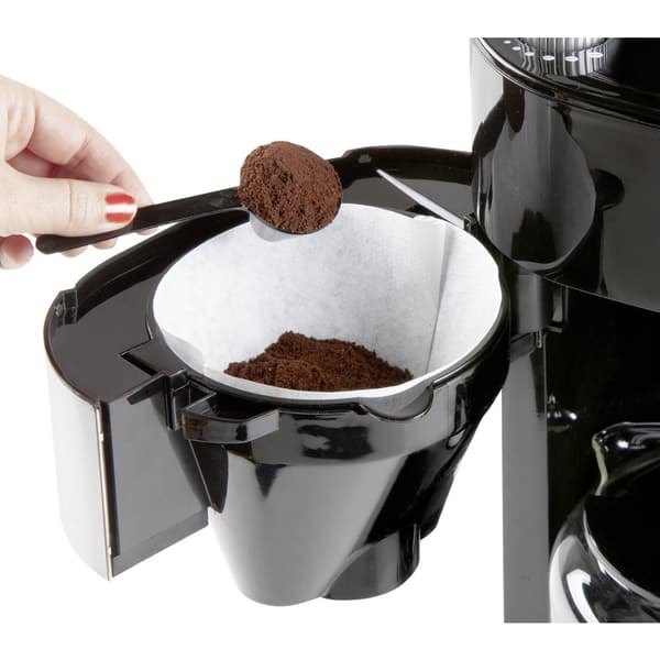 DOMO Grind & Brew DO721K Kaffebryggare Automatisk Svart, Rostfritt stål