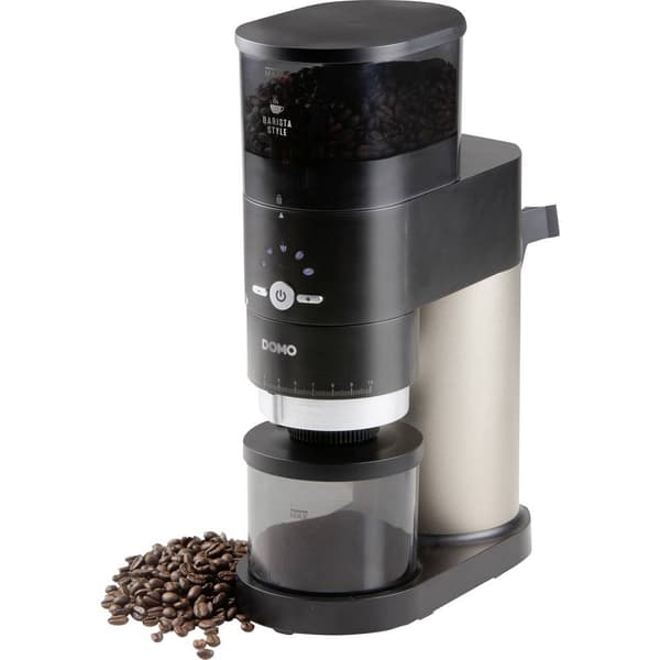 DOMO DO715K DO715K Kaffekvarn Svart, Silver Konisk kvarn stål