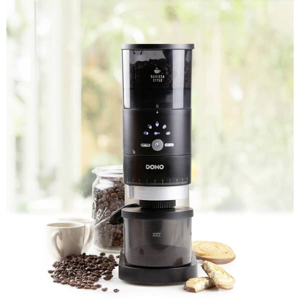 DOMO DO715K DO715K Kaffekvarn Svart, Silver Konisk kvarn stål