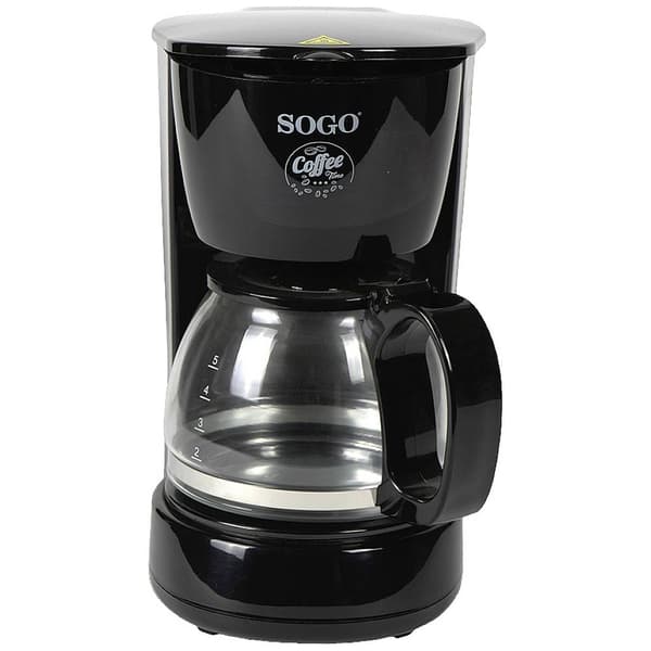 SOGO Human Technology CAF-SS-5655 Kaffebryggare Svart Kapacitet Koppar=4 Glaskanna, Varmhållningsfunktion