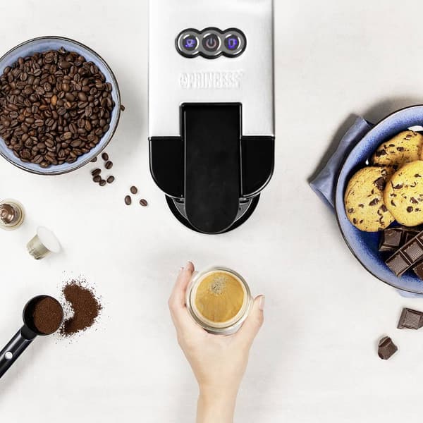 Princess 249450 01.249450.01.001 Kapselmaskin Svart, Silver (matt) Nespresso