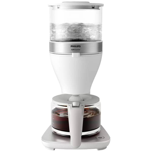 Philips Home Café Gourmet HD5416/00 Kaffebryggare Vit Kapacitet Koppar=15 Glaskanna