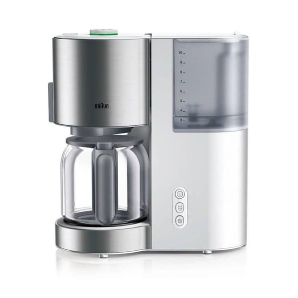 Braun KF5120WH Kaffemaskine Rustfrit Stål/Hvid