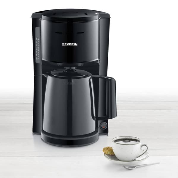 Severin KA 9306 Kaffebryggare Svart Kapacitet Koppar=8 Isolerad kanna, med filterkaffe-funktion