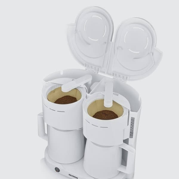 Severin KA 9314 Kaffebryggare Vit Kapacitet Koppar=16 Isolerad kanna