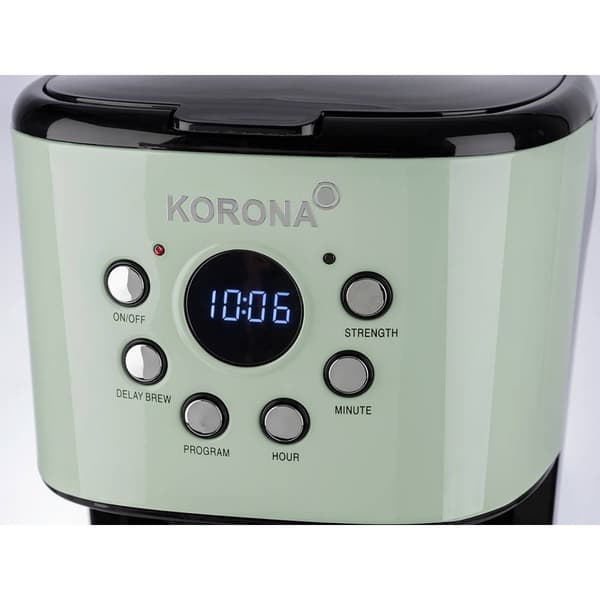 Korona 10665 Kaffebryggare Mint Kapacitet Koppar=12 Display, Timerfunktion