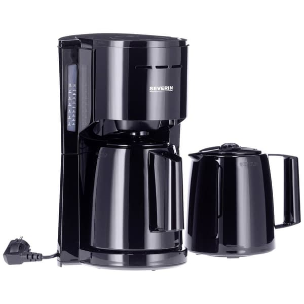 Severin KA 9307 Kaffebryggare Svart Kapacitet Koppar=8 Isolerad kanna