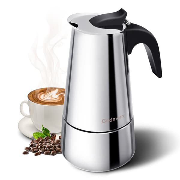 Italiensk kaffebryggare Espressobryggare 430 rostfritt stål 6 koppar (300 ml) Klassisk Moka kaffebryggare