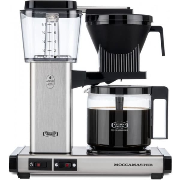 Moccamaster Automatic -kaffebryggare, borstat silver