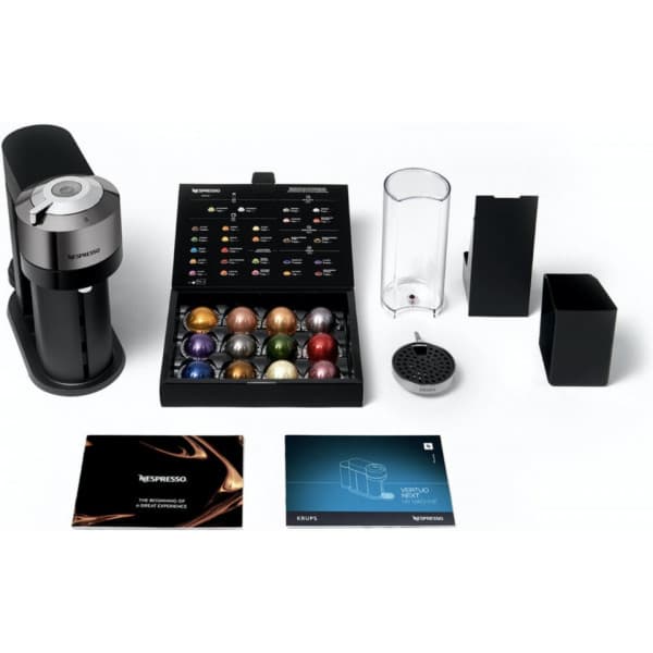 Nespresso Vertuo Next Deluxe -kapselbrygger, sort/krom