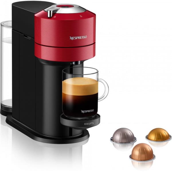 Nespresso Vertuo Next -kapselmaskine, sort/rød