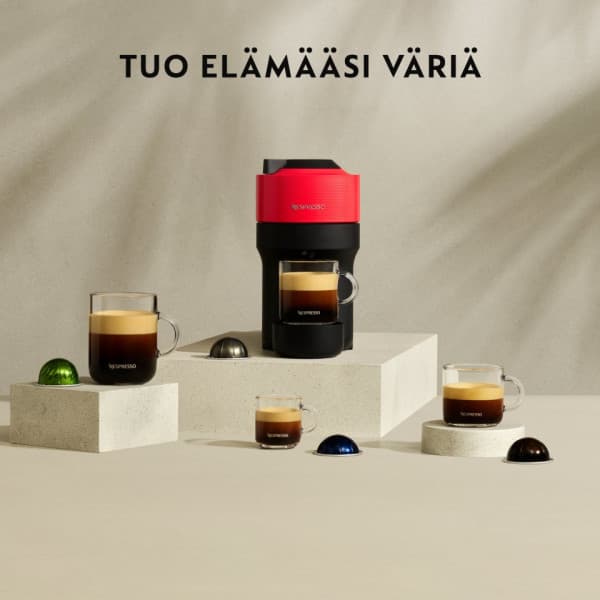 Nespresso Vertuo POP XN920510WP -kaffekapselmaskine, rød/sort
