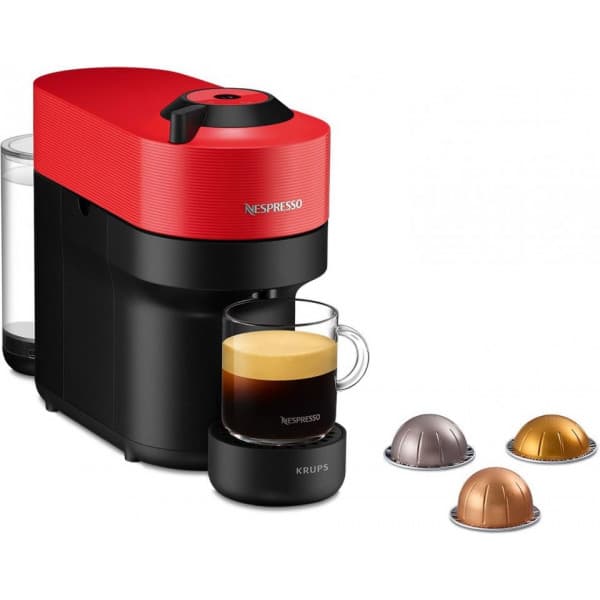 Nespresso Vertuo POP XN920510WP -kaffekapselmaskine, rød/sort