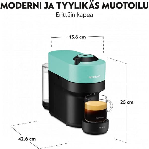 Nespresso Vertuo POP XN920410WP -kaffekapselmaskine, grøn/sort