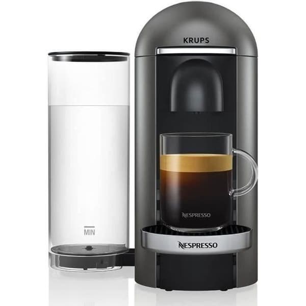 Krups Nespresso YY2778FD kahvinkeitin kapselit, 1,2 L, 4 kuppi kokoa, sentrifuusio, espresso, kahvi Lungo, Virtuo Plus, Titan