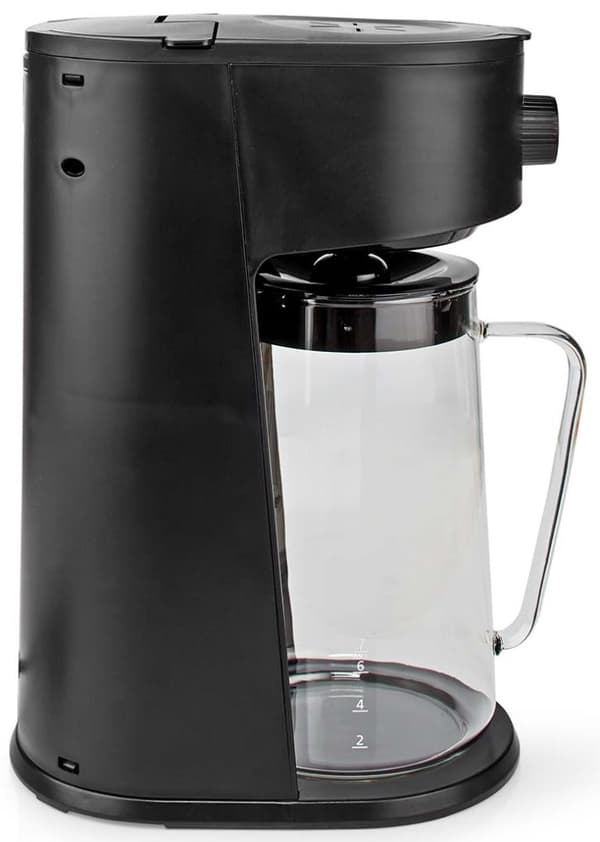NEDIS přístroj na přípravu ledové kávy a ledového čaje/ kávový filtr/ objem 2.5 l/ 6 šálků/ černý