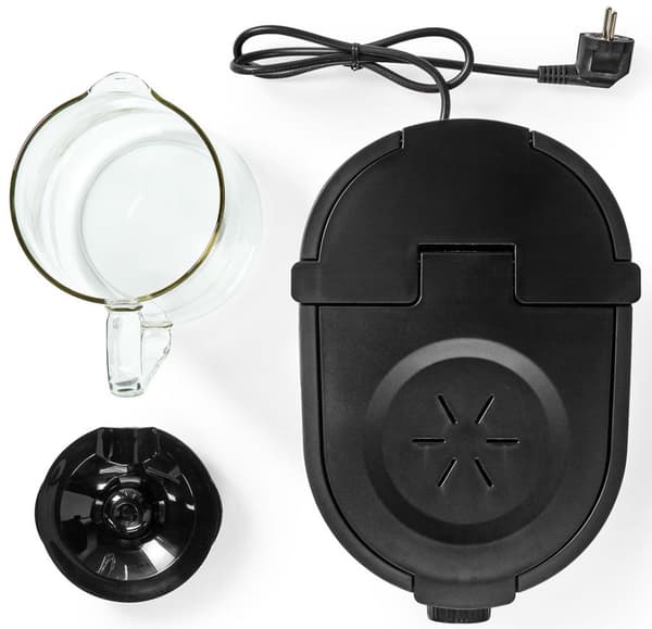NEDIS přístroj na přípravu ledové kávy a ledového čaje/ kávový filtr/ objem 2.5 l/ 6 šálků/ černý
