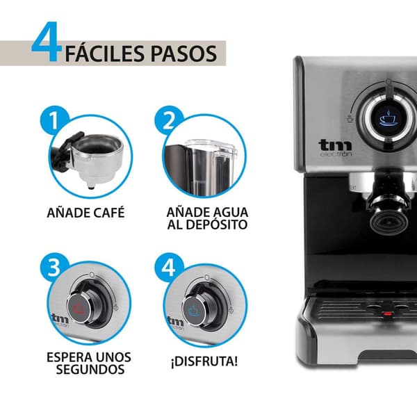 Tm Electron Espressomaskin Tmpcf101 Silver One Size / EU Plug