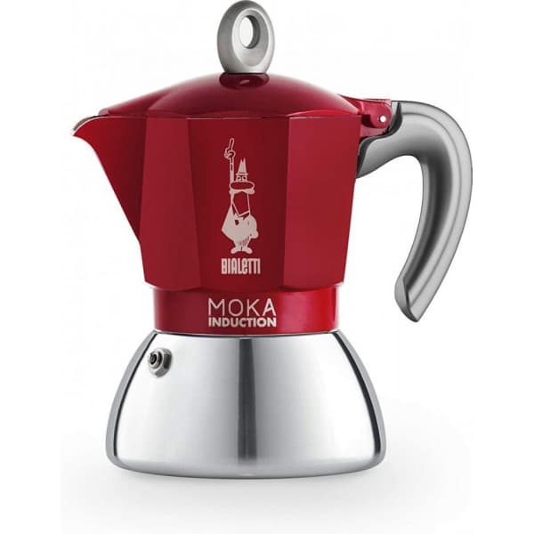 Bialetti Moka Induktion Rød - kaffekande, 4 kopper