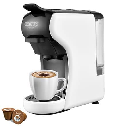 Camry | Multikapsel espressomaskine | CR 4414 | Pumpetryk 19 bar | Jord/kapsel | 1450 W | Hvid sort