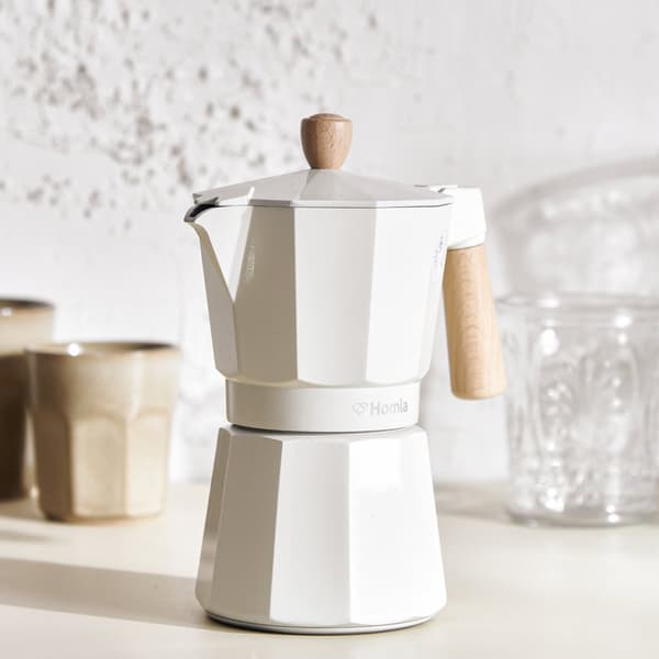 Kahvinkeitin | MIA MOKKA | beige puisella kahvalla | 6 KUPI | 822594