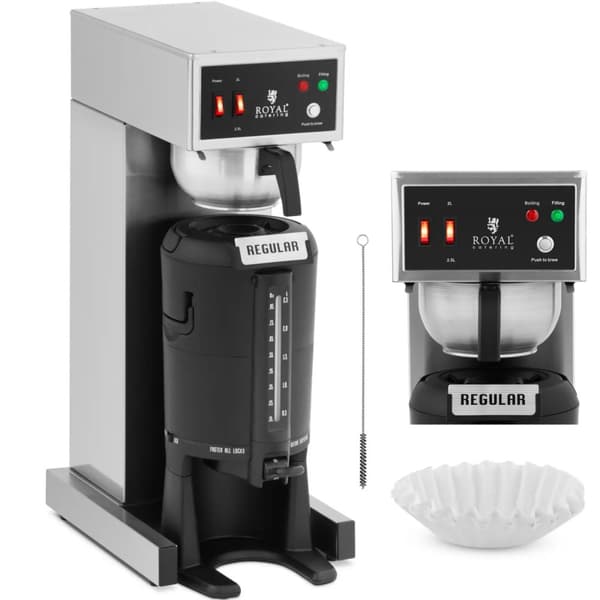 Filterkaffemaskin med termobehållare och kran, 2,5 l, 1900 W