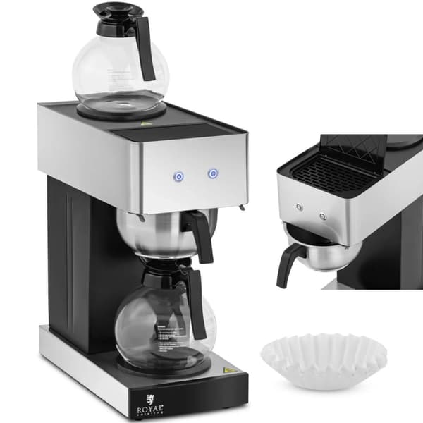 Gastronomi dryp kaffemaskine 2 kander 2 varmelegemer 1,8 l 2020 W
