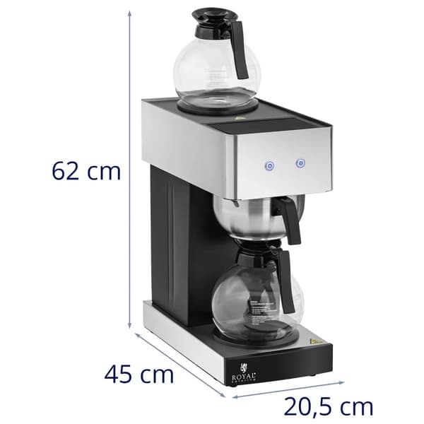 Gastronomi dryp kaffemaskine 2 kander 2 varmelegemer 1,8 l 2020 W