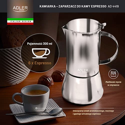 AD 4419 Kaffebryggare - Espressobryggare - 350ml