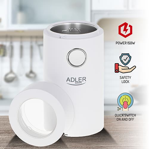 AD 4446 hvid sølv kaffekværn