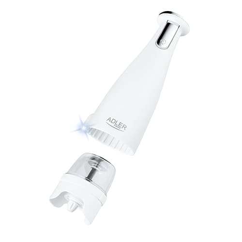 AD 4449 hvid Krydderi-, salt- og peberkværn - Sæt med 3 kværne - USB