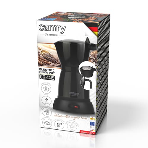 CR 4415 sort Elektrisk kaffemaskine Moka