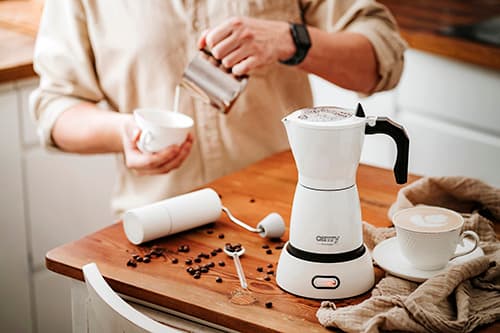 CR 4415 hvid Elektrisk kaffemaskine Moka