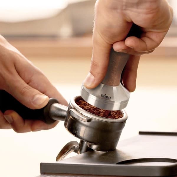 Tamper Coffee Tamper Stål Trä Solid Slitstark ORION 50 mm