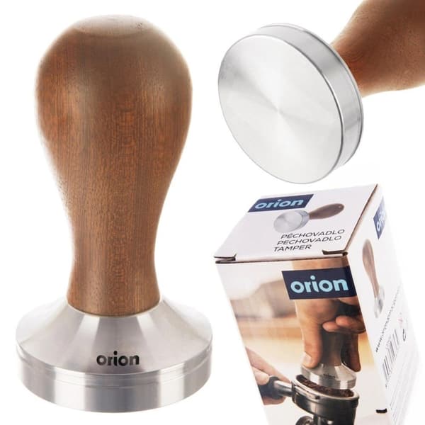 Tamper Coffee Tamper Stål Trä Solid Slitstark ORION 50 mm