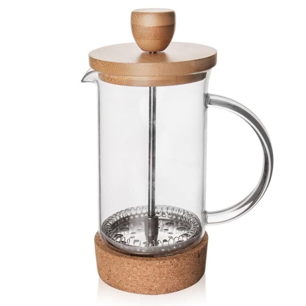 Tekannakanna, glaskanna med kolv, för kaffe, te, örter, 0,4 l