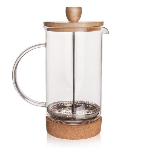 Tekannakanna, glaskanna med kolv, för kaffe, te, örter, 0,4 l
