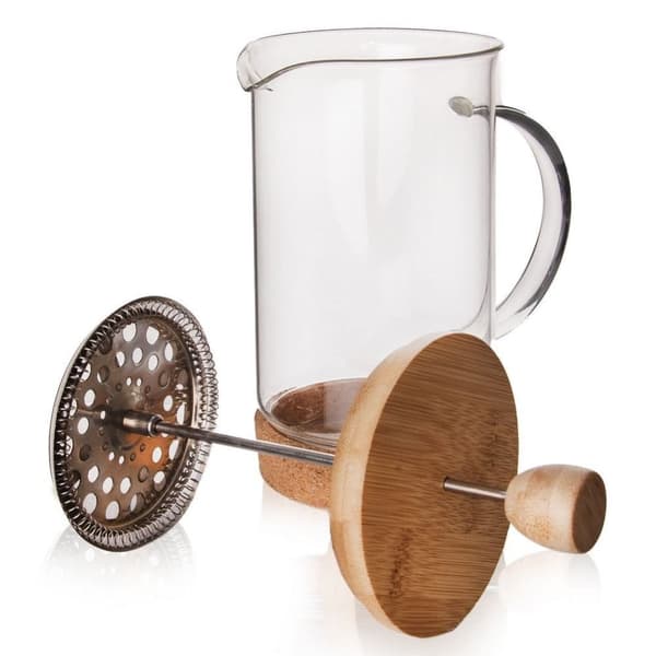 Tekannakanna, glaskanna med kolv, för kaffe, te, örter, 0,75 l
